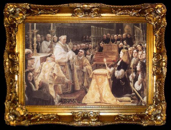 framed  COELLO, Claudio Charles II Adoring the St Sacrament, ta009-2